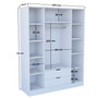 Hanah Home Armario Duru 4 Puertas Blanco Mate